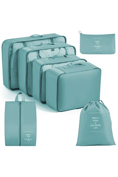 Choice15 7PCS Blue 7/8/9-Piece Set Travel Storage Bags, Digital Toiletries Sh...