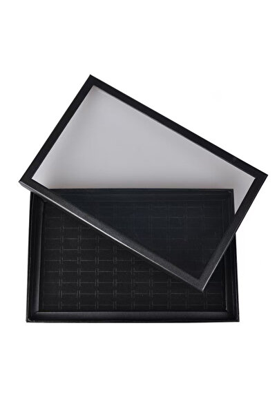 Choice black 1pc 100-Slot Velvet Ring Inserts Jewelry Tray Stackable Organize...