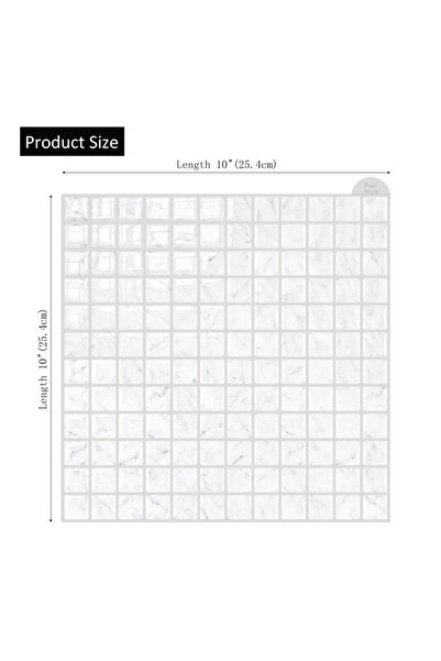Choice7 10 Sheets T80245-Marble 10 sheets Brick Wall Stickers 3d Mosaic Patte...