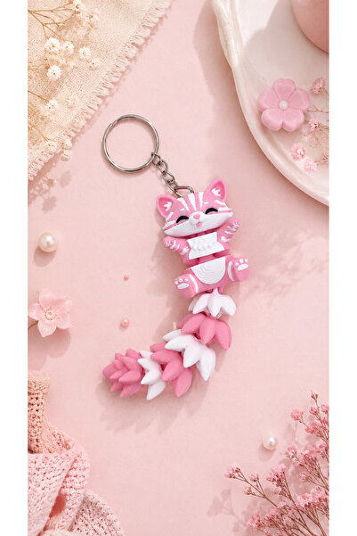 senayartstudio 🌸   Pink Cat Figured Keychain |   Cute Bag Ornament 🐱 ✨