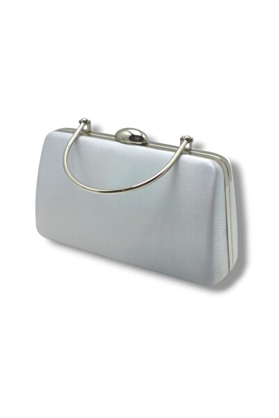 VAROL ÇANTA Varol 747-26 Satin Glitter Steel Case Evening Dress Bag