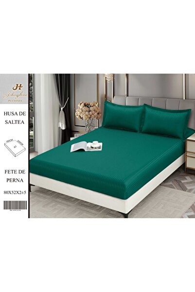 naniland.ro Husă de Pat Damasc 2 Persoane 3 Piese Cu Elastic 180x200 cm