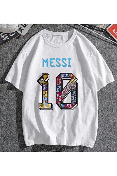 dompulerimoda Messi 10 Argentina World Cup 2026 Printed Oversize Unisex Crew ...