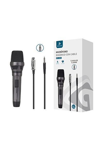 Pacifica Microfon Dinamic cu Cablu, Pacifico NP-J1942, 4m cablu, Negru