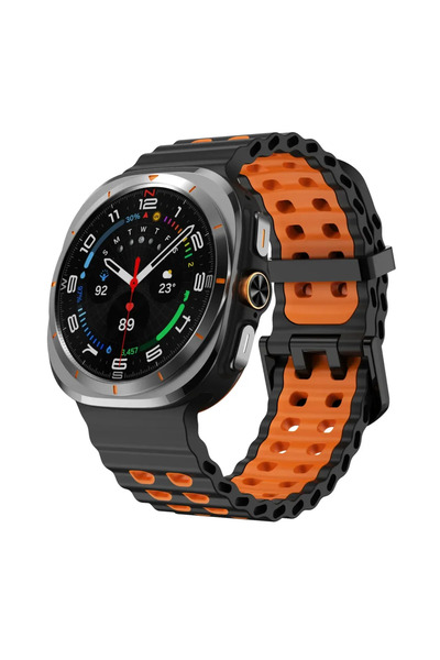 Choice watch7 ultra 47mm Black orange Original Silicone Strap for Watch Ultra...
