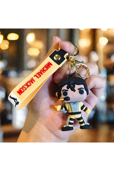 Choice4 1pc yellow Creative 4 Styles Michael Jackson Keychain Music Idol Doll...