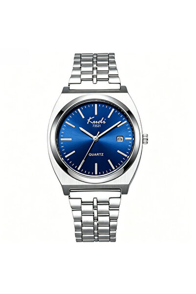 Choice4 Silver Blue Fashion business men and women quartz watches calendar sc...