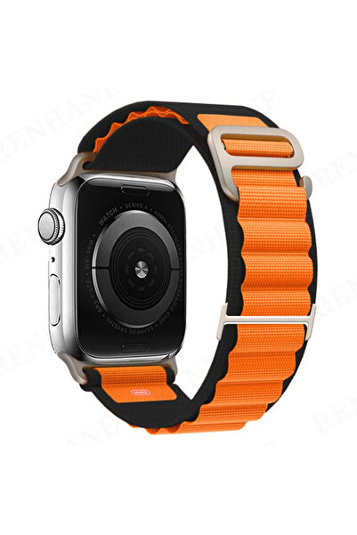 Choice57 38 40 41 S10 11-42MM Black Orange Nylon Loop Alpine Band for Watch S...