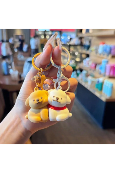 Choice1 y646-pair of puppies Cute Dog Couple Magnetic Keychains Pair, Creativ...