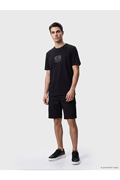 LC Waikiki Ανδρικό T-shirt με στρογγυλή λαιμόκοψη και στάμπα