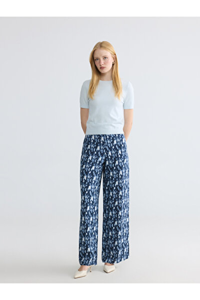 LC Waikiki Pantaloni de damă cu talie elastică și imprimeu