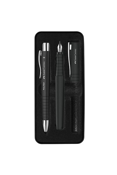 Faber Castell Set cadou stilou+pix Faber-Castell Poly Ball, negru