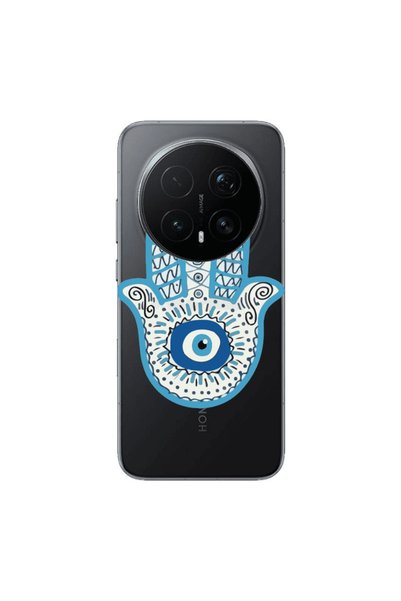 Other Honor Magic 8 Lite Pro Evil eye bead in hand Transparent Silicone TPU Θήκη