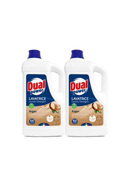 Dual Power Set Argan – 2 x Detergent lichid de rufe 5 L, parfum de argan, pân...