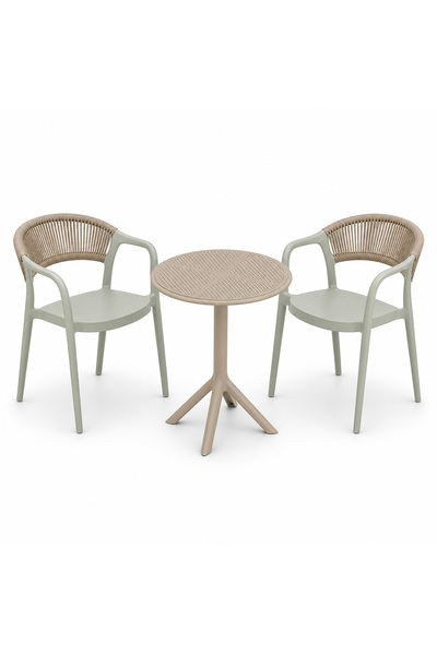 Saray Home Σετ (3 τεμάχια) Τραπέζι με 2 Καρέκλες 60x60x70 Clelia GRDCLELIA-TB...