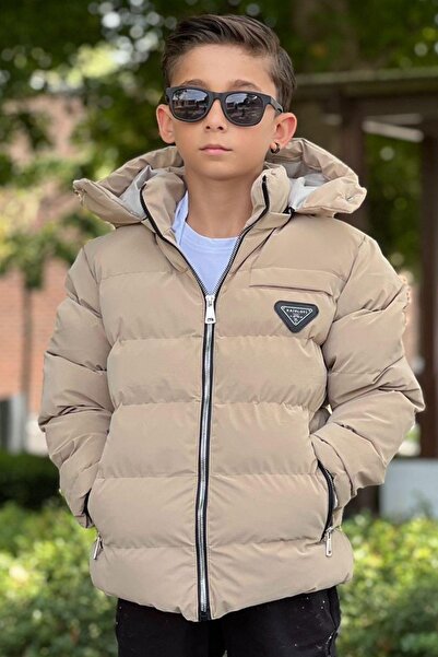 Pina Kids Αγορίστικο αποσπώμενο χειμερινό παλτό με κουκούλα Nova KM4012