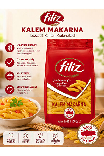 FİLİZ Kalem Makarna 500 Gr x 1 Adet - Güven Bitkisel