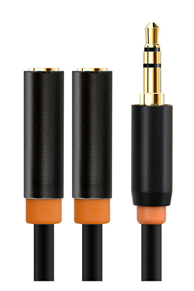 Cabletime καλώδιο ήχου 3.5mm σε 2x 3.5mm CT-AV309-P12G, 20cm, μαύρο
