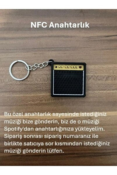 genomera Guitar Amplifier Shaped Nfc Keychain (Brand Name Written on the Fron...