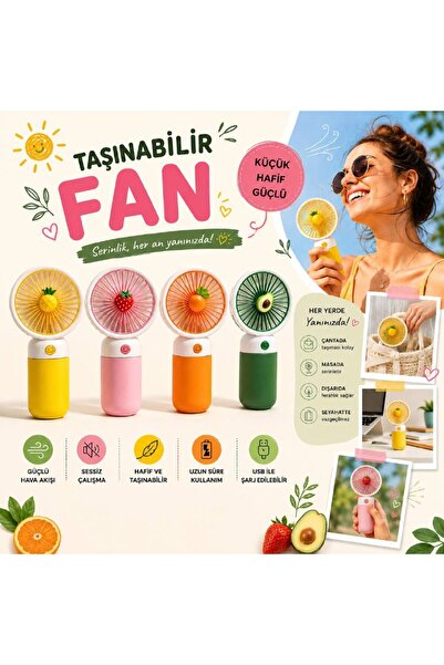 ADeN Accessories & Punch Taşınabilir Mini El Fanı | Şarjlı Masaüstü Vantilatö...