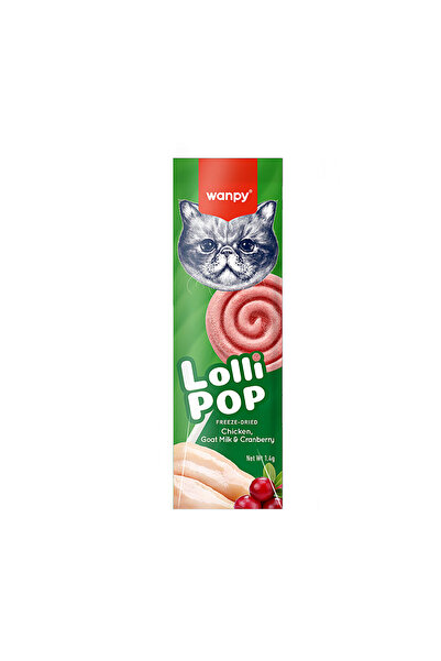 Wanpy Kediler İçin Dondurularak Kurutulmuş Swirlpop – Kızılcık - 1.4 g-6 Adet
