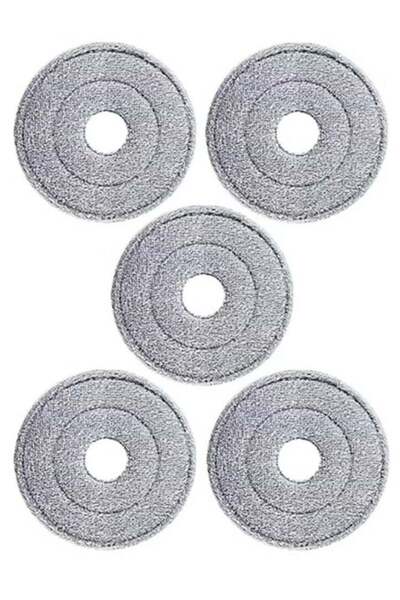 Arabest 5 Piece Circular Mop Cloth Replacement for Floor Cleaning
