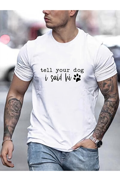 LİNA06 Men'S Funny Pet Lover T-Shirt "Tell Your I Said Hi" Graphic Tee in Bla...
