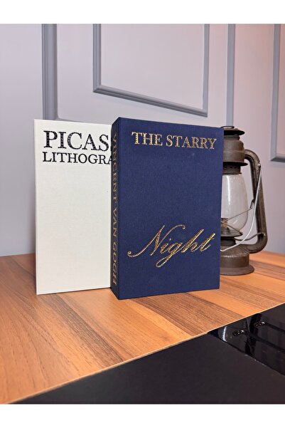 NAHİTA ATELİER TAŞ İŞLEMELİ PICASSO-NIGHT KUMAŞ DEKORATİF KUTU