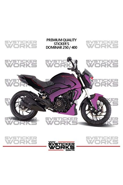 ARONA Bajaj Dominar 250-400 Compatible Fairing Sticker Dual Color Engine Fair...