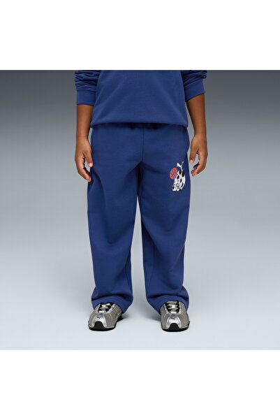 Puma بنطلون رياضي للأطفال من SPORTY CATS باللون الأزرق الداكن 63455249