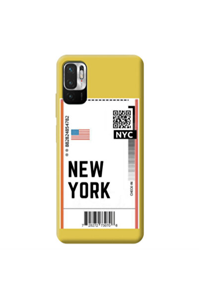 Other Xiaomi Redmi Note 10 Pro 5G New York NYC Yellow Colored Silicone TPU Θήκη