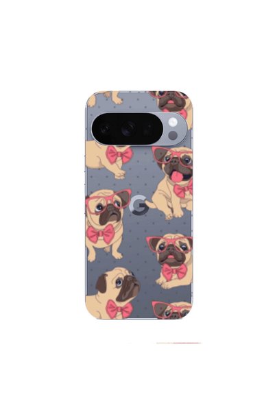 Other Google Pixel 10 Pro XL Dog Spectacled Transparent Silicone TPU Θήκη