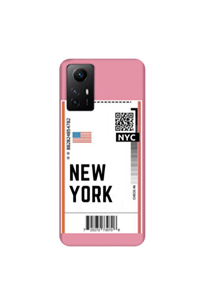Other Xiaomi Redmi Note 12s New York NYC Pink Colored Silicone TPU Θήκη