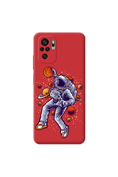 Other Xiaomi Redmi Note 10S Space Basketball Red Colored Silicone TPU Θήκη