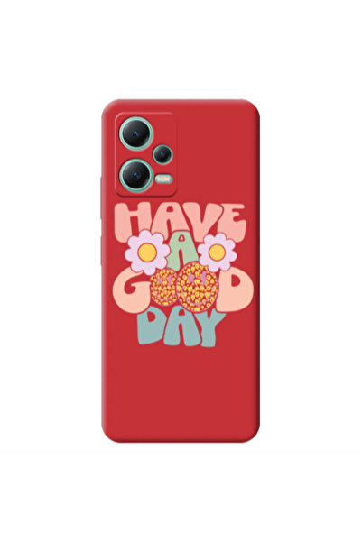 Other Xiaomi Redmi Note 12 Pro 5G Have A Good day Red Colored Silicone TPU Θήκη