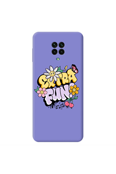 Other Xiaomi Redmi Note 9 Pro Extra Fun Purple Colored Silicone TPU Θήκη