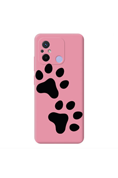 Other Xiaomi Redmi 12C Paws Pink Colored Silicone TPU Θήκη