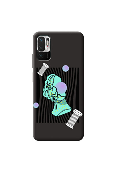 Other Xiaomi Redmi Note 10 Pro 5G Columns Black Colored Silicone TPU Θήκη