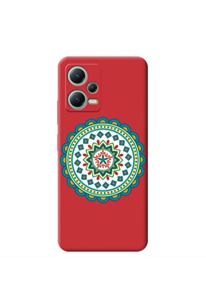 Other Xiaomi Redmi Note 12 Pro 5G Mandala D11 Red Colored Silicone TPU Θήκη