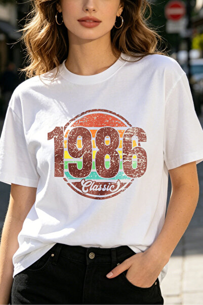 Fleck قمصان نسائية بتصميم كلاسيكي عتيق لعام 1986، نمط عصري للجنسين، قطن مريح ...