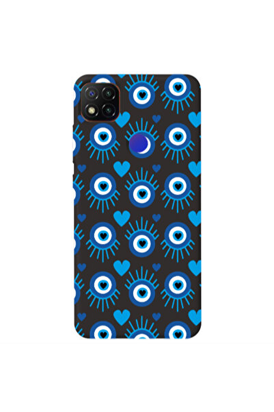 Other Xiaomi Redmi 9c Heart Eye Black Colored Silicone TPU Θήκη