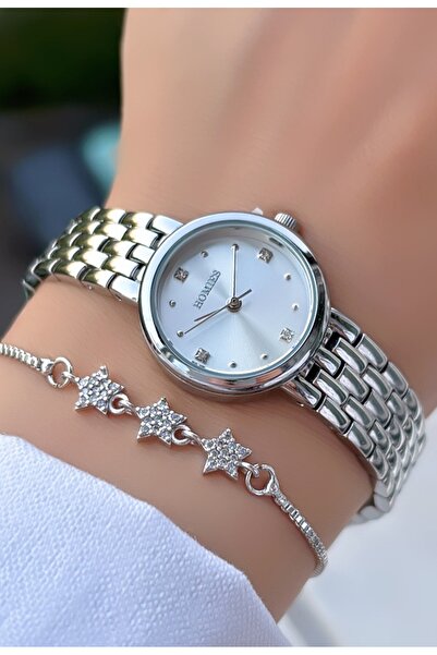 Homies New Season Gold Color Women's Wristwatch - with Bracelet Gift