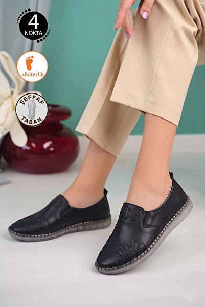 AlbiShoes Women's 4-Point Anatomical Non-Slip Transparent Sole Comfortable Li...