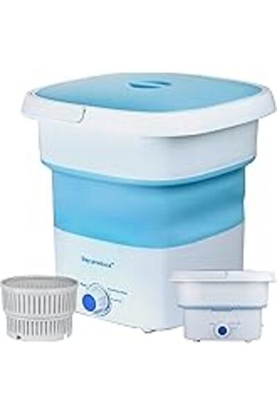 Silly fish DKH Portable Mini Washing Machine, Foldable, Top Load, 2kg, Pink, ...