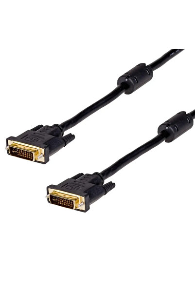 Akyga Cablu DVI-D Dual Link M-M 1.8m Placat cu aur Negru