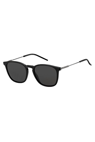Tommy Hilfiger UV Protected Sunglasses Black Frame Grey Mirror Lens 51mm - TH...