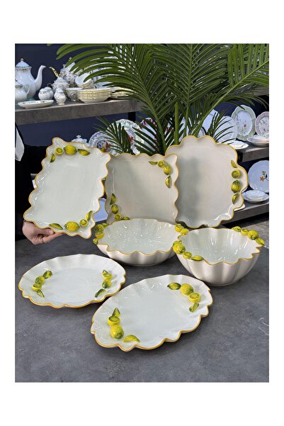 Doğudeko Italian Style Retro 7-Piece Lemon Presentation Set