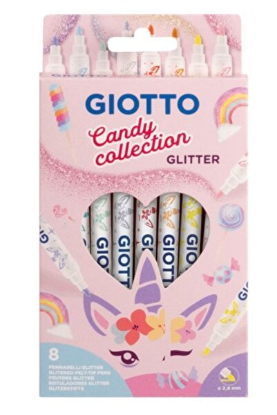 Giotto Μαρκαδόροι Παστέλ με Γκλίτερ σε Χρώματα Καραμέλας 8 τεμάχια (000428500)