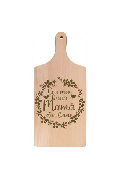 OEM Tocator de bucatarie din lemn, 30 x 14 cm- Cea mai buna Mama din lume
