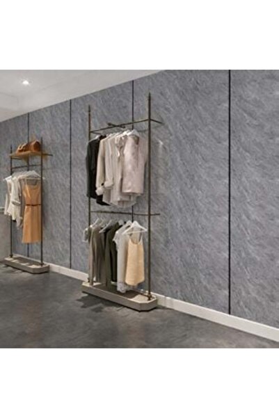 SHOPIENS Tapet decorativ autoadeziv de perete gri cu efect de marmură 60 x 30...